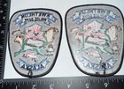 Set Of 2 Kwethluk Alaska Ak Police Patch Obsolete Iditarod Dog Sled