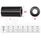 10x Abs Spacers Plastic Round Standoff Bushe Washer M3 M4 M5 M6 M8 M10 M12 Black