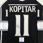 Autographed signed Anze Kopitar Los Angeles Black Hockey Jersey Beckett Bas Coa