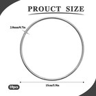 Kalione 10 Pcs 6 Inch Metal Rings For Craft     Silver Hoops Macrame