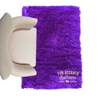 Contemporary Exotic Purple Shag Rug  Plush Faux Fur  Suede Lining  Made In Usa