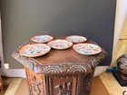 Vintage Japanese Porcelain Plates Set Of 5 Geisha Mt Fuji Garden 5 5 