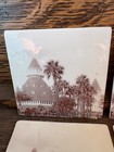 Hotel Del Coronado Vintage Porcelain Sepia Photo Coaster Tiles 4    Signed Ooak