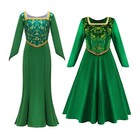 Kids Girls Long Skirt Party Dress Character Gown Flower Print Costume Princess