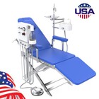 Portable Dental Mobile Chair Folding Silla Led Light  with Turbine Unit 4holes 
