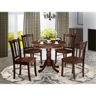 East West Furniture Antique 5-piece Wooden Dining Set In Mahogany