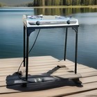 Stainless 30000btu Double Propane Lp Burner Stove Cooker W stand Hose Regulator