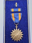 Vtg Ww2 Us Army Air Corps Medal   Ribbon Bar Lapel Pin With Box Military Eagle