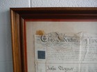 Original 1820 Large Framed Indenture Legal Manuscript 5 Signed Wax Seals  Gb Uk