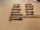 Vintage Antique Lot Of 12 Solid Brass Skeleton Key