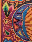 Huichol   Tepehuano 12x12  Yarn Painting Mexican Folk Art Arte Tepehuano Vintage