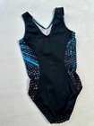 Gk Elite Gymnastics Leotard Meteor Sky Tank Blue Usa Bodysuit Cm Child Medium