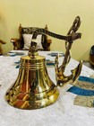 Marine Ship s Bell Solid Brass 11  Nautical Boat Wall Mount Decor Gift