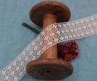 Antique French Bobbin Lace Trim Ribbon Cotton Dentelle Du Puy En Velay Vintage