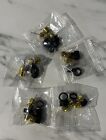 Gold Chrome Muscle Wheels   Rubber Tires - 5 Sets Real Rider  2 Fits Hot Wheels