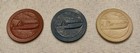 Vintage Clay Poker Chips Embossed With Early Speedboat 100 Chips In Original Box