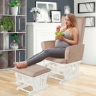 Baby Nursery Relax Rocker Rocking Chair Glider And Ottoman Cushion Set-pink - Co