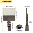 Dusk To Dawn 150w Outdoor Led Shoebox Area Light Parking Lot Street Light 5000k