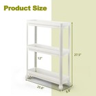 2 Pcs 3 Tier Slim Storage Cart Detachable Kitchen Organizer Rolling Utility Cart