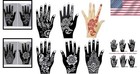 Temporary Henna Tattoo Stencil Kit - 6 Floral Patterns For Beautiful Skin Art