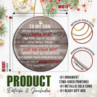 To My Son Christmas Ornaments From Dad Mom 3  Xmas Tree Ornaments Decorations Gi
