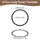 6pcs 6 Inch Rotating Swivel Stand With Steel Ball Bearings  Black  5 Balls