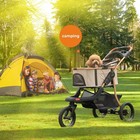 Pet Stroller  Premium 3-in-1 Large Dog Strollers For Cat dogs detachable Carrier