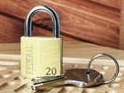 Federal Lock Brass Padlock W  2 Keys Locksport Luggage Locksmith England