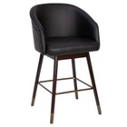 Margie Modern Mid-back 30  Stool Gray With Walnut Finish Beechwood Legs
