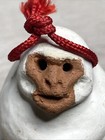 Japanese Clay Bell Ceramic Dorei Asian Antiques  Monkey Good Luck 1 75    Tall