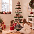 6 Tier 72 Inch Christmas Tree Village Stand Christmas Bookshelf Display Supply
