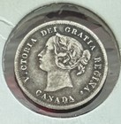 1872h Canada 5 Cents Silver  Coin Looks Vf Or Better  Free Shipping 