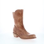 Bed Stu Colleen F393070 Womens Brown Leather Zipper Western Boots