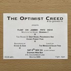 The Optimist Creed Rave Flyer 1993 London Deep House Underground Float Chi Fritz