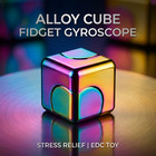 Metal Fidget Spinner Cube Alloy Fingertip Gyro Stress Relief Edc Desk Toy Gift
