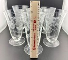 Vintage Etched Glass Footed Iced Tea Glasses Set Of 6