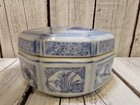 Chinoiserie Blue And White Porcelain Jewelry Trinket Earring Holder