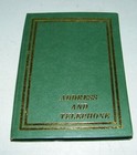 Vintage Personal Address   Telephone Book Medium 6  X 4 25  Green Index A To Z
