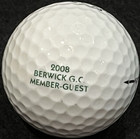 Berwick Golf Club Logo Golf Ball Berwick  Pa 2008 Member-guest