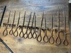 Set Of 12 Sticking Tommy Miners Candle Holder Hand Forge Mining Early 1800