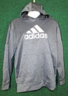 Adidas Men s Climawarm Black   Gray Hoodie Sweatshirt Huge Spellout Size Xl