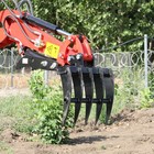 Free Shipping 400mm Rakes Attachment 5-tooth For 0 8-1 4 Ton Mini Excavator