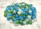 Beach Glass Assorted Pebbles Frosted Tumbled  approx  10 Pounds 1  Inch 