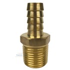2 Pack 1 2  Id Hose Barb X 1 2  Male Npt Pipe Thread Brass Straight End Fitting