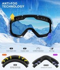 Ski Goggles Snow Snowboard Goggles Anti Fog Uv Protection Mirrored Lens