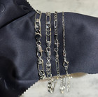 925 Sterling Silver Figaro Necklace Heavy Sp Solid Link Chain 18-24 