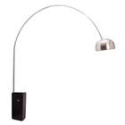 Arco Floor Lamp Castiglioni Replica Italian Marble Base Stainless Steel Stem