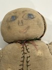Vtg Rag Doll Folk Art Primative Hand Made 11 In