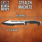 Black Ronin Stealth Machete And Sheath   Full-tang   Tactical Knife - Length 16 