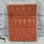 Stampin Up Retired Festive Favorites Rubber Stamp Christmas Rows Snowmen Trees
